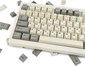 Gkca-064 Gekucap 135 Keys Retro Grey Japanese Keycaps Dye Sublimation Pbt Customized