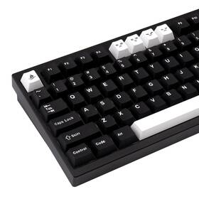 Gekucap Gkus-066 Black And White Pbt Keycaps 173 Keys Cherry Profile Doubleshot Custom