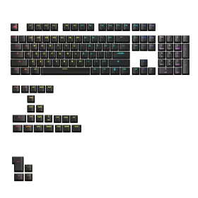 Glorious 810069978567 Gaming - Gpbt Backlit Keycaps Black Translucent Shine Through Lege