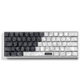 Gmkwtl 2677 Xvx Topographic Pbt Keycaps Shine Through Key Caps Double Shot Black/white