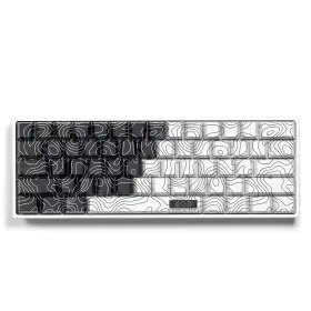2677 Gmkwtl Xvx Topographic Pbt Keycaps Shine Through Key Caps Double Shot Black/white