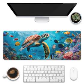 Gnhkmw Gnh0530-8030-26 Xl Mouse Pad Sea Turtle With Colorful Fish Large Gaming The Underwa