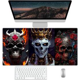 Habztouyi C05-skull Skull Mouse Pad Gaming Large Keyboard Mat Desk Non-sli