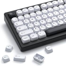 Hitime Xh-ceyc-3-hhq Xvx Pbt Keycaps - White Moa Profile Japanese Key Caps 75 60 100 Bow