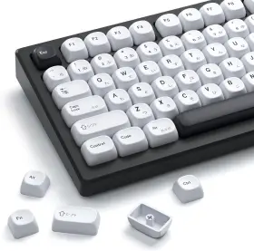Xh-ceyc-3-hhq Hitime Xvx Pbt Keycaps - White Moa Profile Japanese Key Caps 75 60 100 Bow