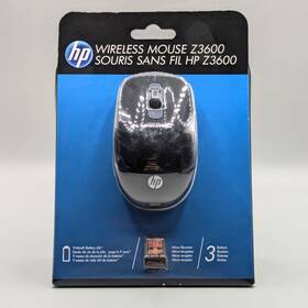 Hp 887758646649 New Z3600 Wireless Mouse Black 3-buttons Sealed