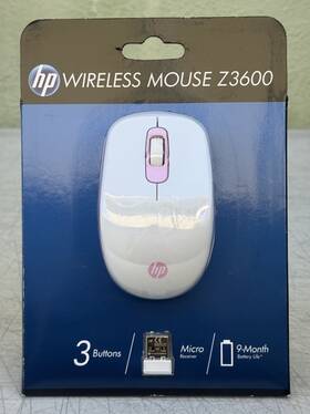 Hp 887758695371 Z3600 White/pink Wireless Mouse 3 Button Brand New Sealed