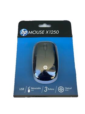 Hp X1250 Black Wireless Mouse 3 Button Brand New Sealed