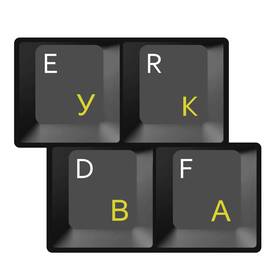 Hqrp 887774091669 2-pack Cyrillic Alphabet Ukrainian Russian Laminated Transparent Keyboar