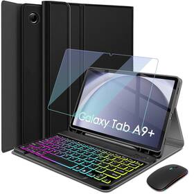 Hsiaoz 761064124223 Backlit Keyboard Case For Samsung Galaxy Tab A9 Plus / 11inch
