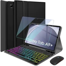 Hsiaoz 761064124223 Backlit Keyboard Case For Samsung Galaxy Tab A9 Plus / 11inch