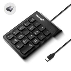 Huifen Hf000011 Type C Number Pad Usb Numeric Keypad 19 Keys Plug And Play Financial Account Inch