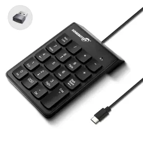 Hf000011 Huifen Type C Number Pad Usb Numeric Keypad 19 Keys Plug And Play Financial Account Inch