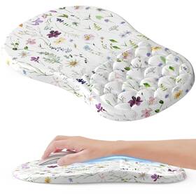 Hundun Xp-66 Ergonomic Mouse Pad With Wrist Rest Soft Mousepad Beautiful Flowers Pla