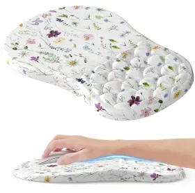 Xp-66 Hundun Ergonomic Mouse Pad With Wrist Rest Soft Mousepad Beautiful Flowers Pla