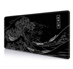 Imayondia Auc2-g58s-mik1-xl15 Japanese Great Wave Large Mouse Pad 35.4x15.7 In Black Gaming Mo