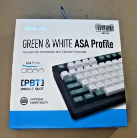 552612 Inland Spherical Pbt Asa Height Green/white Keycaps For Mechanical Keyboards