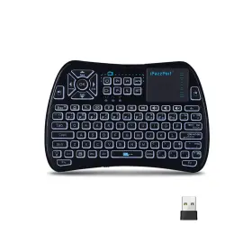 Kp-61sm Ipazzport Bluetooth Mini Keyboard Ir Learning Touchpad Mouse Backlit 2.4gh