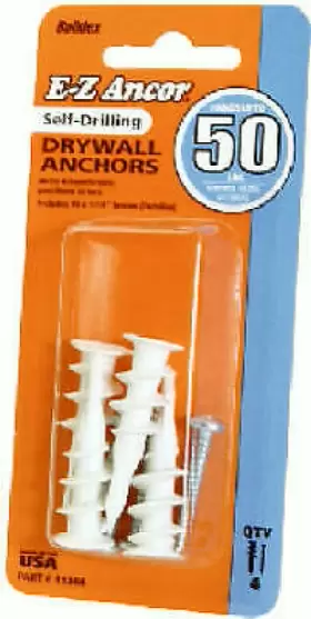 11364 Itw Brands 12 Pack #50 Self-drilling Drywall Anchors 4-ct