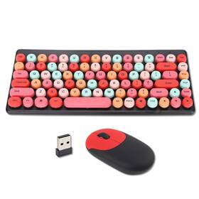 Jectse Genericb9hrnpquk01181-11 2.4g Keyboard And Mouse Combo Retro Typewriter Keyboards With Round Keycaps
