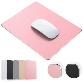 Jedia 794969320964 Mouse Pad Rose Gold Premium Hard Metal Aluminum Mousepad Double Side Waterp