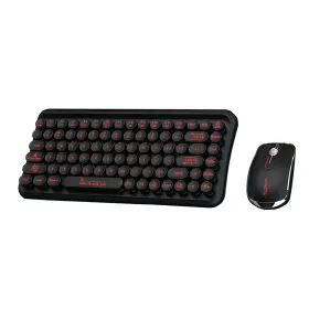 Lt700 Jieruideng 721295931205 Wireless Computer Keyboard And Mouse Set Mini Compact 85-key Typewriter Retro