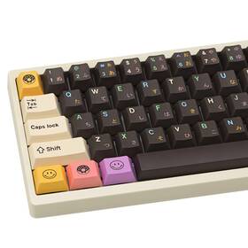 Jolintal Jol-us-28 130 Keys Brown Japanese Keycaps Donut Theme Pbt Keycap Dye Sublima