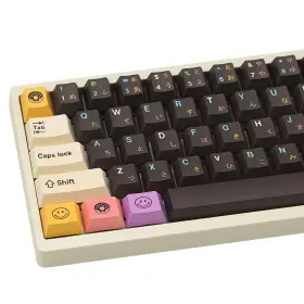 Jol-us-28 Jolintal 130 Keys Brown Japanese Keycaps Donut Theme Pbt Keycap Dye Sublima