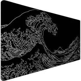 31.5x Jovlio 799947537563 Japanese Sea Wave Mouse Pad For Gaming Large Extended 15.75