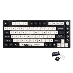 Js-smzy-128-us Jsjt Key Caps Xda Profile Black And White Keycaps 126 Keys Theme Pbt Dye Sub
