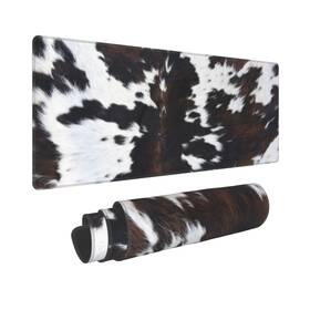 Juniissl 15660 Cow Gaming Mouse Pad Extended Large Mat 31.5 X 11.8 Inch Nonslip Rubber