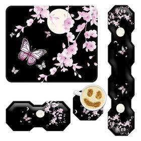 Jycuhtcl Pad4jt-bjsw Mouse Pad With Wrist Rest Keyboard Support Coaster 4pcs Set