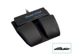 Kinesis 607998020029 Savant Elite2 Programmable Usb Dual Pedal Foot Switch With Extra Jack