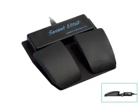 Kinesis 607998020029 Savant Elite2 Programmable Usb Dual Pedal Foot Switch With Extra Jack