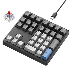Kisnt Kn34-b-red Mechanical Number Pad 34 Key Wired Hot Swappable Keypad Gateron Switches Wh