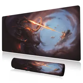 Koaiwpae 711763605851 Extended Large Gaming Mouse Pad Cool Dragon Flame Xxl Size Keyboard Mat