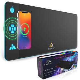 Kraylay 196852264636 Xxl Rgb Gaming Mouse Pad With Wireless Charger 11 Colors Led Mat