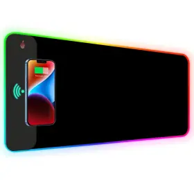Lsp-cd-02 Lauspuck Rgb Gaming Mouse Pad With Wireless Charging Large Led 10 Ligh