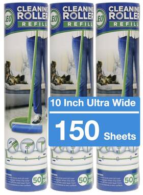 Leo Crr50-3 10-inch Wide Lint Roller Refills 3 Rolls With 50 Sheets Each 150 Sheets