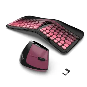 Lk01 Lgnitionkeys Ergonomic Wireless Keyboard And Mouse Set Silent Mice W