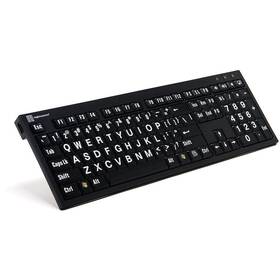 Logickeyboard 451730023036 Largeprint Nero White On Black Pc Keyboard Xl Printed Slim Line