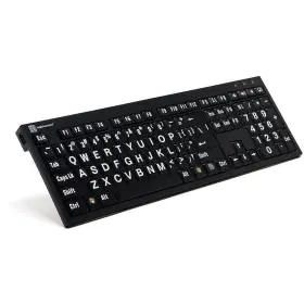 Logickeyboard 451730023036 Largeprint Nero White On Black Pc Keyboard Xl Printed Slim Line