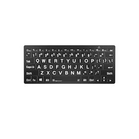 Logickeyboard 451730048404 Xlprint Bluetooth White On Black Pc Keyboard