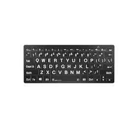 Logickeyboard 451730048404 Xlprint Bluetooth White On Black Pc Keyboard