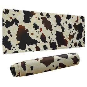 Logieut 360542392898 Xl Cow Print Gaming Mouse Pad - 31.5 X 11.8 Inch Brown And Black Cute Design