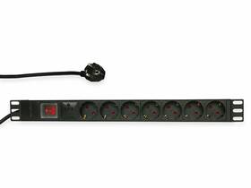 Logilink Pdu7c01 Nwsz Steckdosenleiste 19 Inch 7x Mit Berspannungsschutz Und Schalter Compa