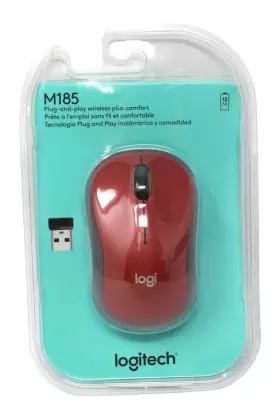 M185 Logitech 097855122605 Wireless Mouse Red