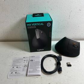 Logitech 097855144461 Mx Vertical Black Graphite Ergonomic Wireless Bluetooth Mouse