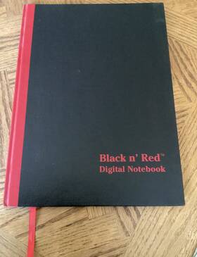 Logitech A66656 Digital Notebook 96 Pages - Black-n-red Never Used