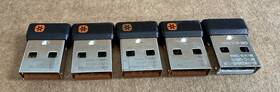 Logitech C-0007 Lot Of 5 Unifying Receiver Usb Dongle C-u0007 C-u0008 C-u0010 L K